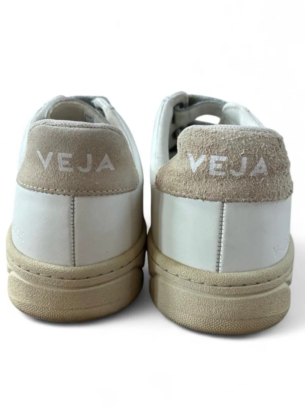 Veja V-lock White Leather 3 Strap Sneaker US 9